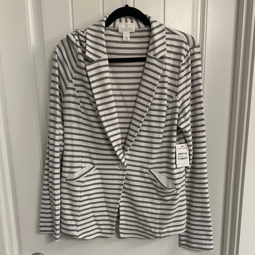 Carbon Striped Gray Women's Blazer